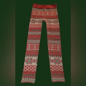 BRITTS KNITS Womens Fleece-Lined Holiday Leggings Size S/M